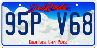 SD license plate 95PV68