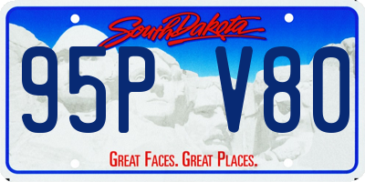 SD license plate 95PV80