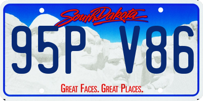 SD license plate 95PV86