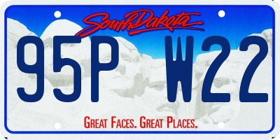 SD license plate 95PW22