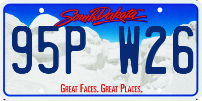 SD license plate 95PW26