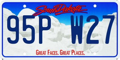 SD license plate 95PW27