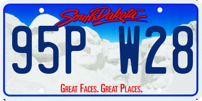 SD license plate 95PW28