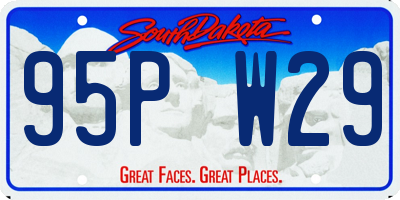 SD license plate 95PW29