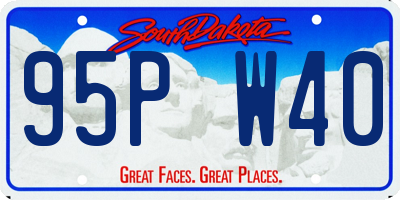 SD license plate 95PW40