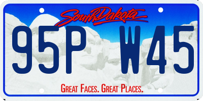 SD license plate 95PW45