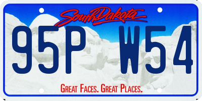 SD license plate 95PW54