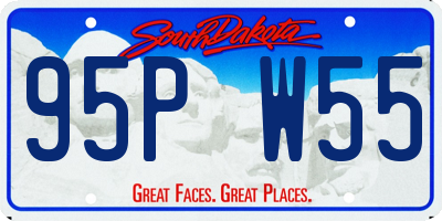 SD license plate 95PW55