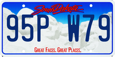 SD license plate 95PW79