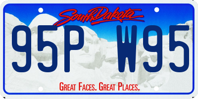 SD license plate 95PW95
