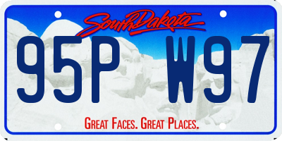 SD license plate 95PW97