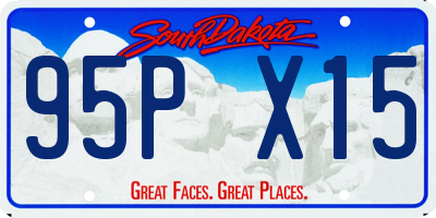 SD license plate 95PX15
