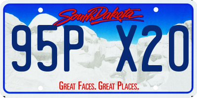 SD license plate 95PX20