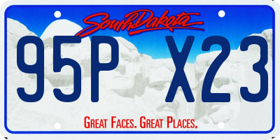 SD license plate 95PX23