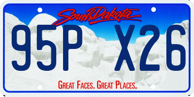 SD license plate 95PX26