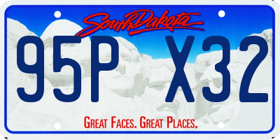 SD license plate 95PX32