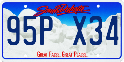 SD license plate 95PX34