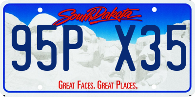 SD license plate 95PX35