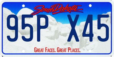 SD license plate 95PX45