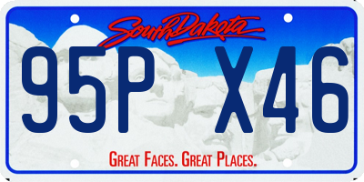 SD license plate 95PX46