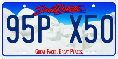 SD license plate 95PX50