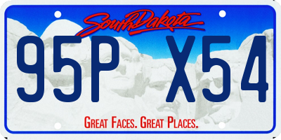 SD license plate 95PX54