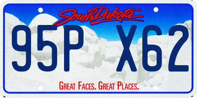SD license plate 95PX62