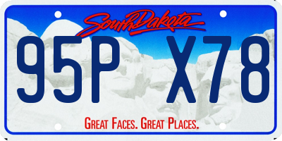 SD license plate 95PX78
