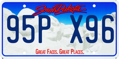 SD license plate 95PX96