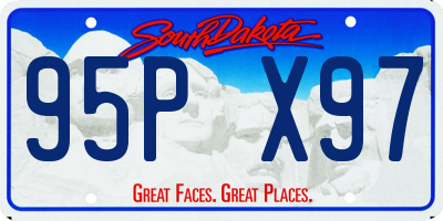 SD license plate 95PX97