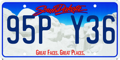 SD license plate 95PY36