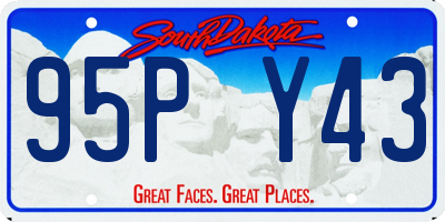 SD license plate 95PY43