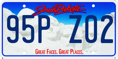 SD license plate 95PZ02