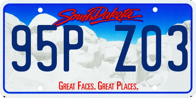SD license plate 95PZ03