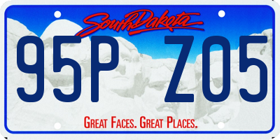 SD license plate 95PZ05