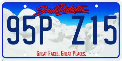 SD license plate 95PZ15