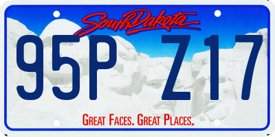 SD license plate 95PZ17