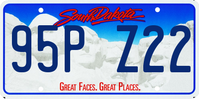 SD license plate 95PZ22