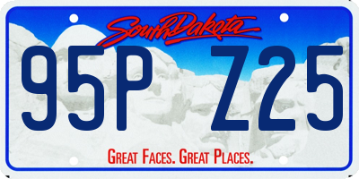 SD license plate 95PZ25