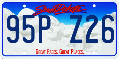 SD license plate 95PZ26