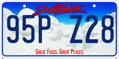 SD license plate 95PZ28