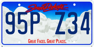 SD license plate 95PZ34