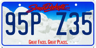 SD license plate 95PZ35