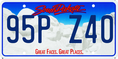 SD license plate 95PZ40