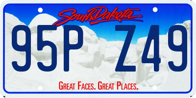 SD license plate 95PZ49