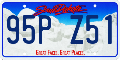 SD license plate 95PZ51