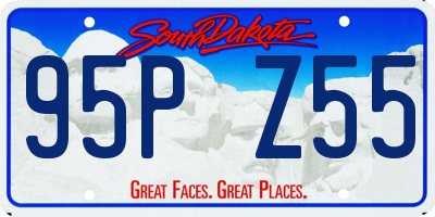 SD license plate 95PZ55