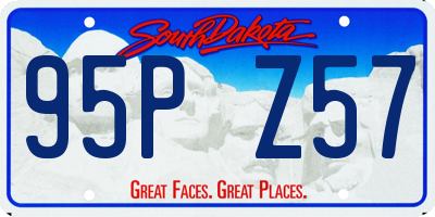 SD license plate 95PZ57