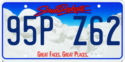 SD license plate 95PZ62