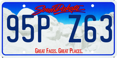 SD license plate 95PZ63
